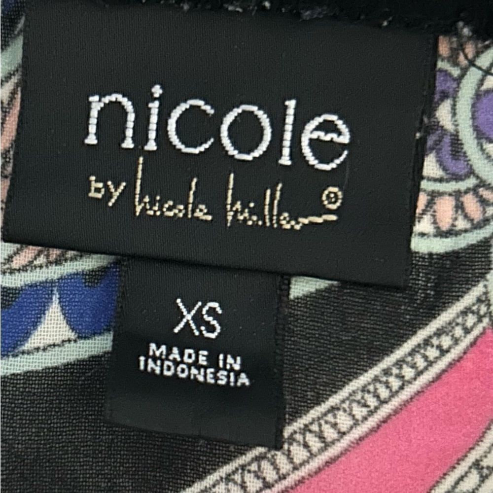 Nicole by Nicole Miller Paisley Kimono Top Blouse Coverup Size XS Multicolor - Picture 3 of 6